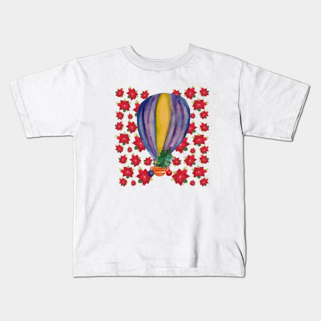 Happy Holidays Balloon Kids T-Shirt by Manitarka